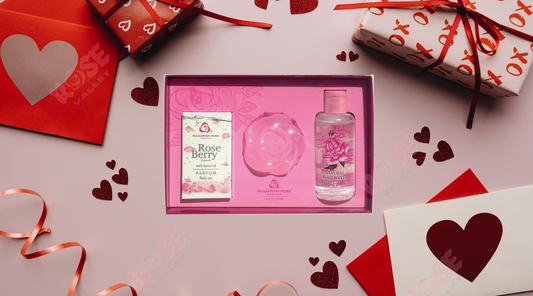 Rose Valley 2024 Valentine's Rose Gift Set in a romantic setting