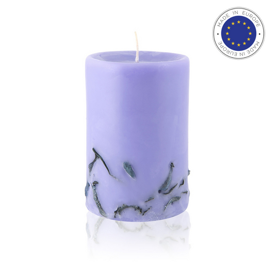 Close-up of Aromatherapy Lavender Essence Candle