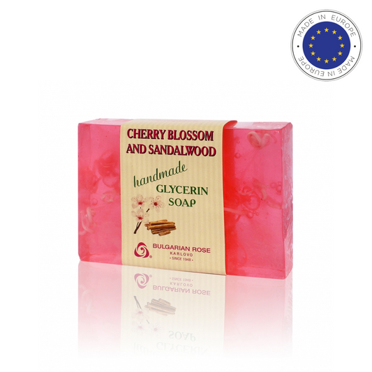 HANDMADE GLYCERINE SOAP CHERRY BLOSSOM - SANTAL (80g)