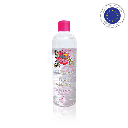 Aromatherapy Nature Rose Water in a transparent bottle showcasing its purity